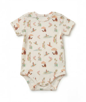 Casa Marisol illustrated cotton baby bodysuit