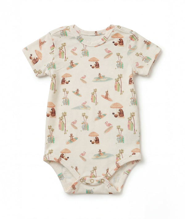 Casa Marisol illustrated cotton baby bodysuit