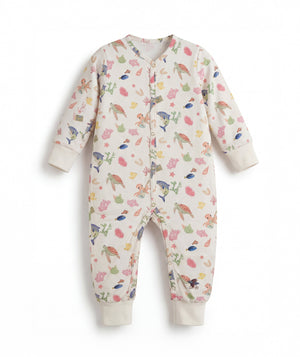 Casa Marisol illustrated cotton baby romper, alternate 2
