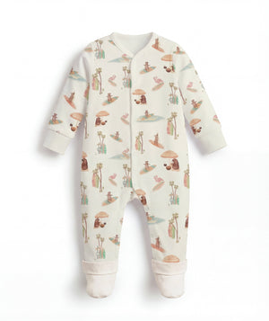 Casa Marisol illustrated cotton baby romper, alternate 3
