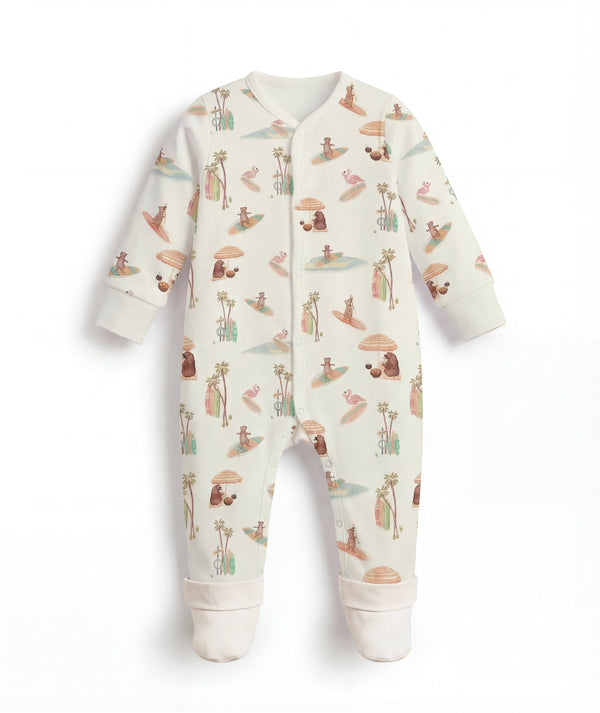Casa Marisol illustrated cotton baby romper, alternate 3