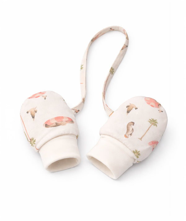 Casa Marisol illustrated newborn mittens