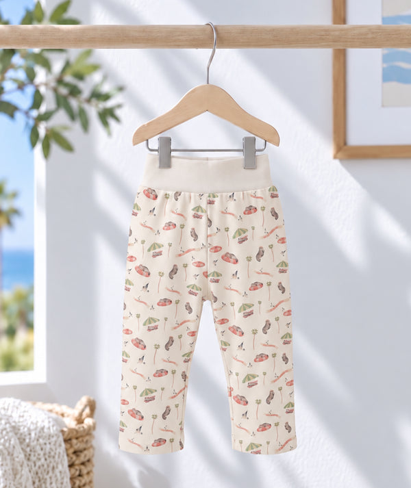 Pool Party print baby pants for casual everyday outfits.