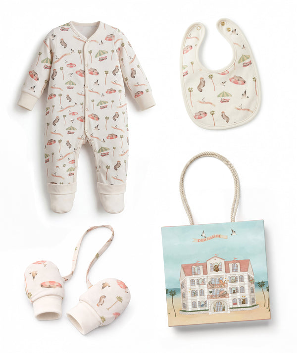 Casa Marisol premium newborn gift set with coordinated essentials, alternate 2