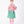 Load image into Gallery viewer, Front view of Chiffon Rose Girls Outfit | 2 Pieces in mint chiffon for girls ages 3 to 12, showing overall silhouette and styling
