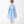 Charger l'image dans la galerie, Ice blue girls cape dress with flowing cape panels and concealed back zipper back view
