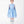 Charger l'image dans la galerie, Ice blue satin girls cape dress with crystal embellished cuffs and tulle hem front view
