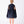 Charger l'image dans la galerie, Back view of Diamond-Embellished Girls Cape Dress in navy tulle for girls ages 3 to 12, showing the silhouette and refined construction
