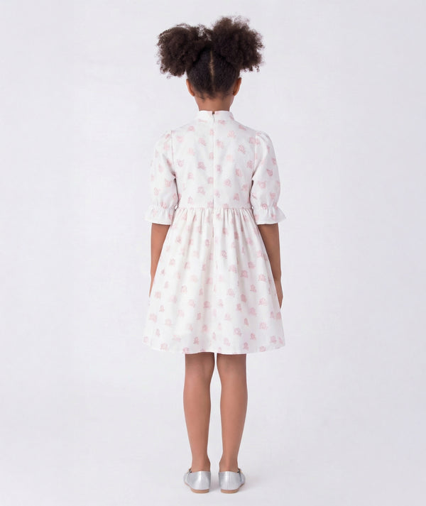 Ivory Bow Bloom Girls Dress