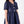 Load image into Gallery viewer, Close-up of Enchanting Brooch Girls Dress in navy satin for girls ages 3 to 12, highlighting fabric texture and designer details
