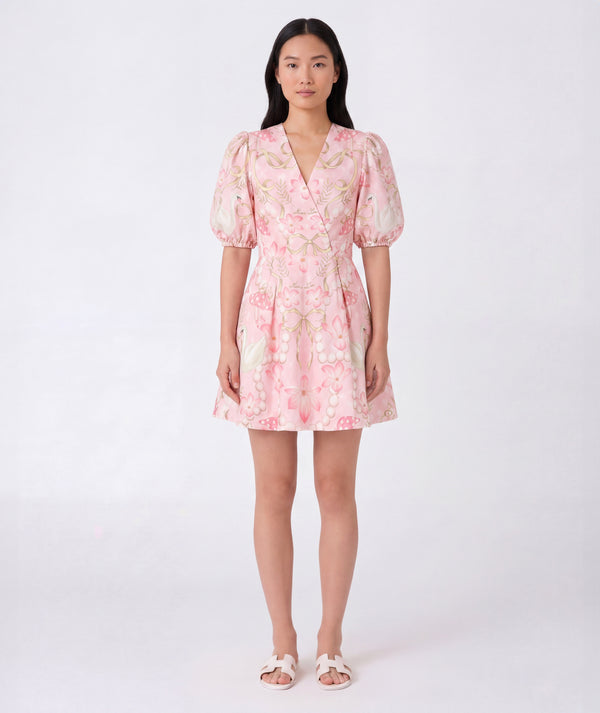 Front view of Exquisite Wrap Women's Dress, showing overall silhouette and styling
