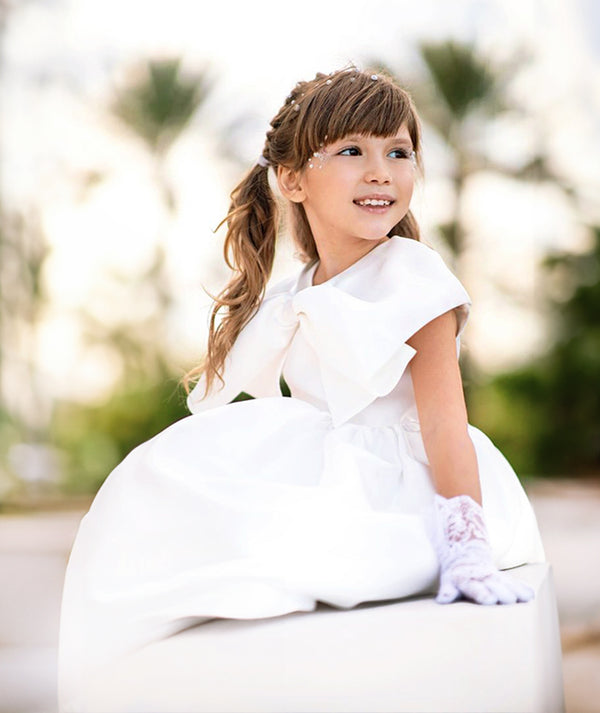 chic white dress for little girls