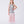 Load image into Gallery viewer, Front view of floral fringe girls dress by Mama Luma, sleeveless grey dress with floral appliqué and pink fringe skirt for girls
