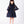 Load image into Gallery viewer, Front view of Floral Lace Cape Girls Dress in navy floral lace for girls ages 3 to 12, a premium children’s design by Mama Luma
