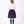 Load image into Gallery viewer, Floral Lace Cape Girls Outfit navy ivory back view
