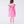 Load image into Gallery viewer, Back view of a structured pink girls occasion dress with statement ruffle shoulders and clean tailored finish for formal celebrations
