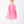 Load image into Gallery viewer, Close-up of Floral Shoulder Detail Girls Dress in vibrant pink structured matte satin for girls ages 3 to 12, highlighting overall silhouette and styling
