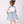 Load image into Gallery viewer, blue striped baby dress with colorful flower prints
