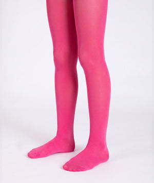 Front view of Fuchsia Pink Girls Tights in fuchsia pink, a premium children’s design by Mama Luma