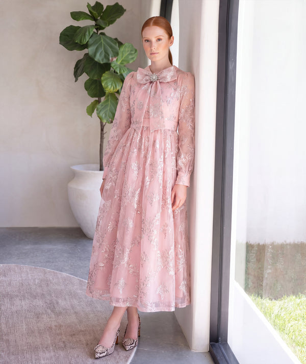 Jacquard Bow Women's Dress