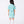 Load image into Gallery viewer, Back view of Mama Luma Floral Lace Girls Outfit — aqua lace jacket and skirt set, perfect for weddings and milestone family occasions

