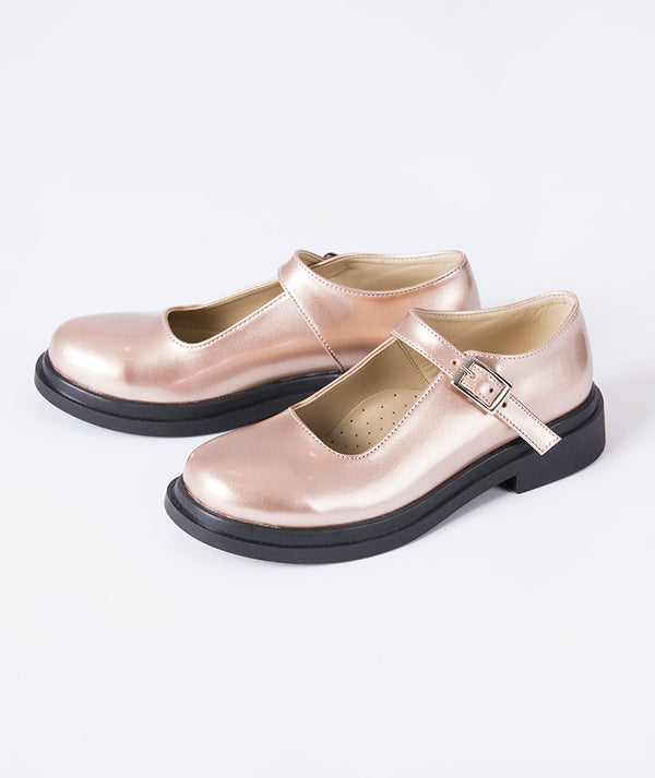 Mama Luma Patent Leather Mary Jane Girls Shoes — light brown patent leather girls shoes, slip-resistant and handcrafted in Europe for Eid, weddings and birthdays