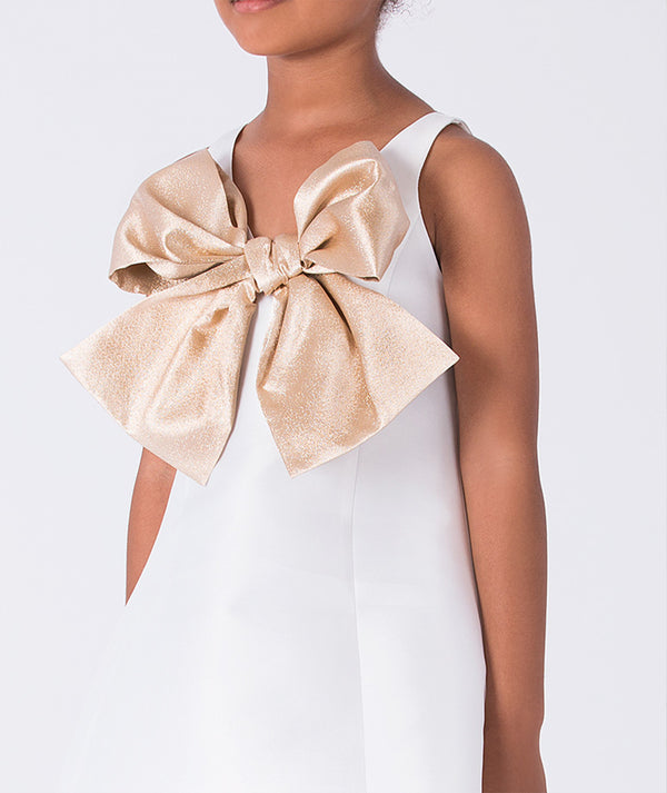 Golden Bow Girls Dress