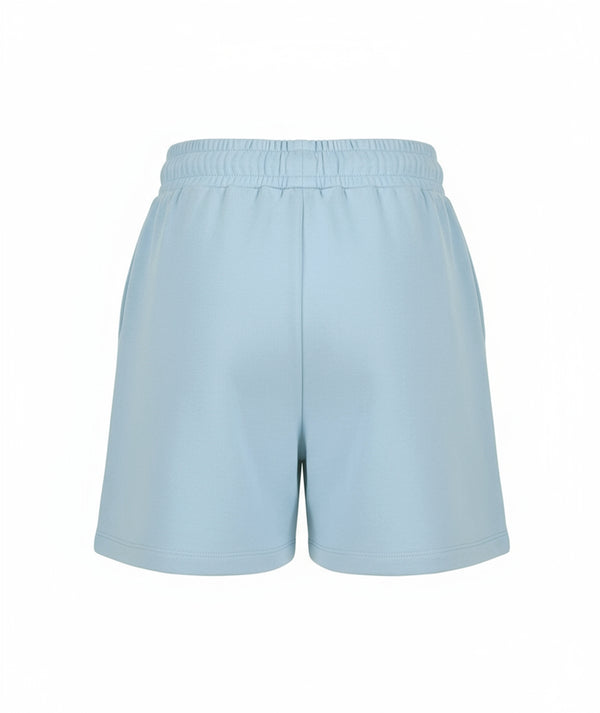 GoldenCubs unisex light blue athletic shorts featuring a soft stretch waistband and side pockets, designed for everyday comfort and active play. Available in sizes 3–12Y.