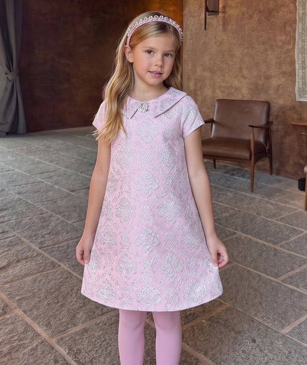 Glitter Pink Girls Dress