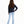 Load image into Gallery viewer, Girl seen from the back wearing a navy sweatshirt and light blue pants, styled for everyday athleisure, school days, and active play, available in sizes 3–14

