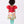 Load image into Gallery viewer, Back view of Mama Luma’s Asagao Flowers Outfit | 2 Pieces showing a red organza top and colorful botanical skirt — perfect for holiday celebrations and winter photoshoots. Available in girls’ sizes 3–12 Y.
