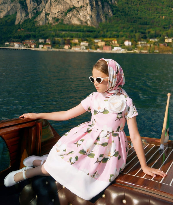 3D Appliqué Floral Girls Dress