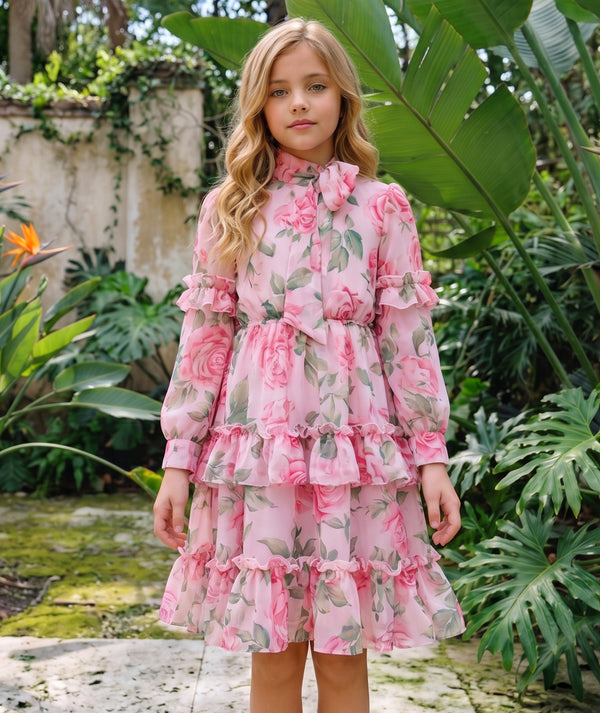 Mama Luma girls dress in an editorial image for birthdays, parties and celebrations.