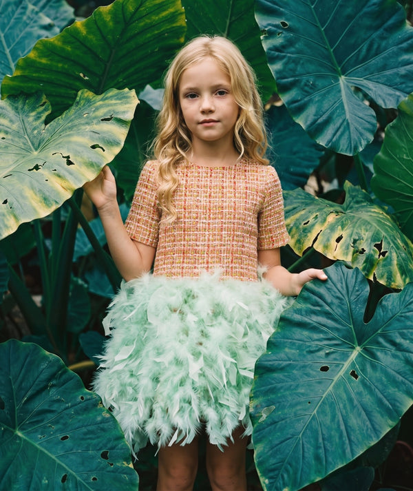 Mama Luma luxury girls special occasion dress editorial featuring premium children’s fashion.