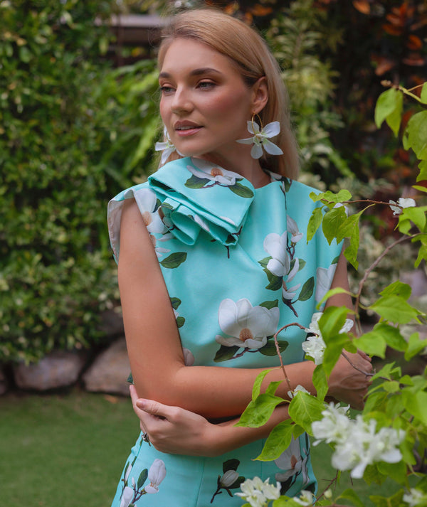 Floral Wide-Leg Pants Women’s Outfit | 2 Pieces