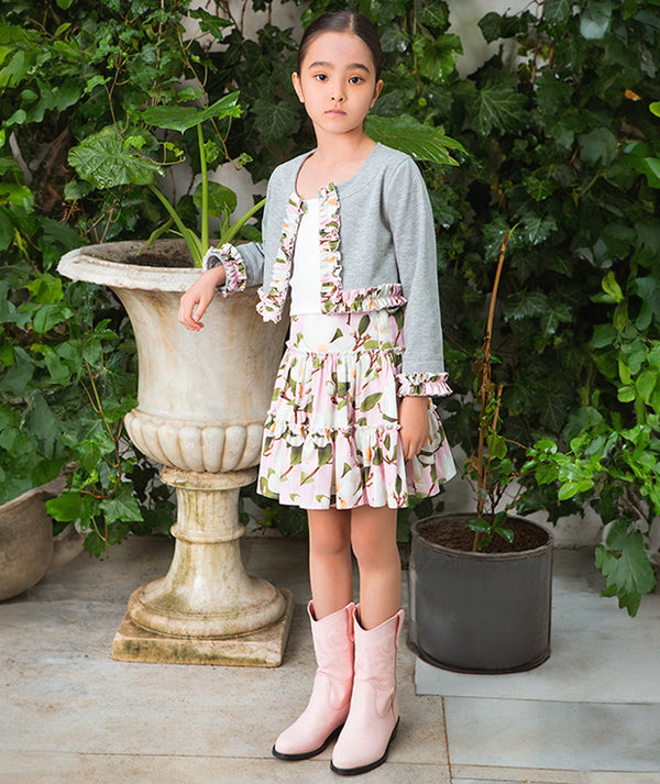 Aitana Floral Cropped Girls Bolero