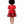 Carica l'immagine nel visualizzatore Galleria, Back view of Mama Luma’s Shimmering Bow Dress for women in red metallic satin, showcasing the voluminous puff sleeves and flared hem. Perfect for Christmas celebrations, holiday dinners, and winter galas. Available in sizes XS–XL for Mommy &amp; Me coordination.
