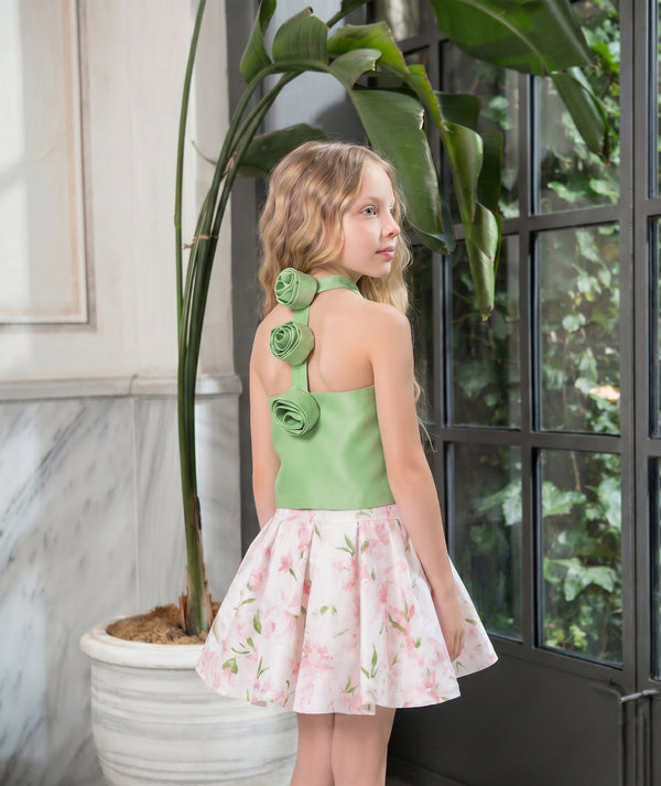 Peonia Petals Blouse & Skirt Outfit | 2 Pieces