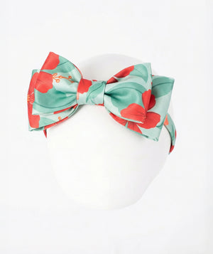 Front view of Matching Botanical Headband in mint green, a premium children’s design by Mama Luma