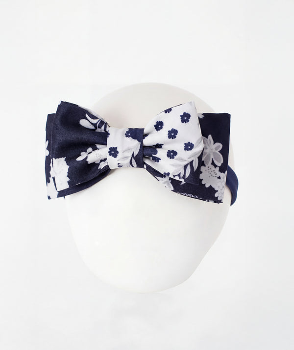 Front view of Matching Headband in navy, a premium children’s design by Mama Luma
