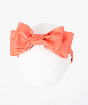 Front view of Matching Orange Headband in coral, a premium children’s design by Mama Luma