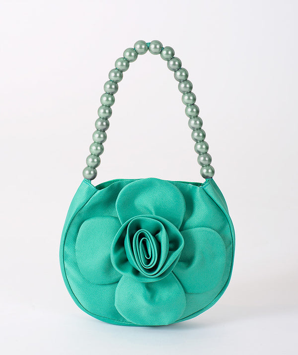 mint 3D rose bag