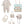 Carica l'immagine nel visualizzatore Galleria, Baby clothing and accessories set with floral patterns on a white background
