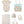 Carica l'immagine nel visualizzatore Galleria, Collection of baby items including a onesie, blanket, teether, and more on a white background.
