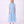 Carica l'immagine nel visualizzatore Galleria, Organza Ruffles Women's Dress in powder blue with jeweled brooch, ruffled high neck and puff sleeves by Mama Luma

