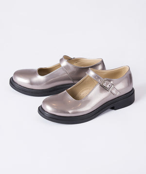 Bronze patent leather Mary Jane girls’ shoes (EU 26–35) – glossy strap shoes for weddings, birthdays, and holiday portraits