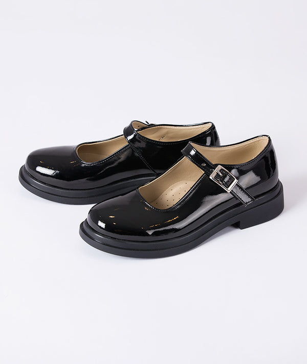 Mama Luma Patent Leather Mary Jane Girls Shoes (EU 26–35) — classic black patent shoes with strap for weddings and birthdays.