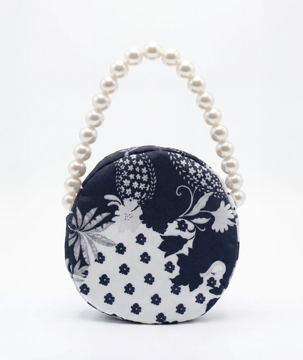 Front view of Pearl-Handle Bag in navy, a premium children’s design by Mama Luma