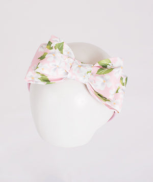 pink floral headband