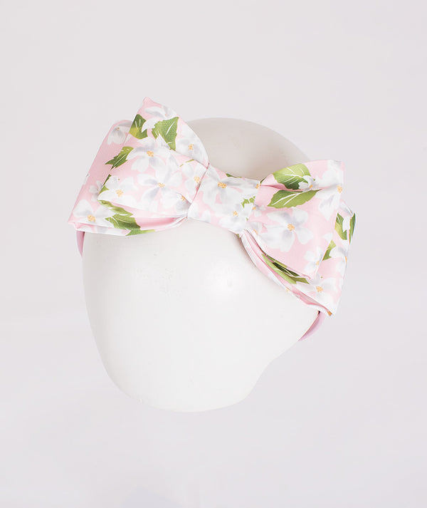 pink floral headband